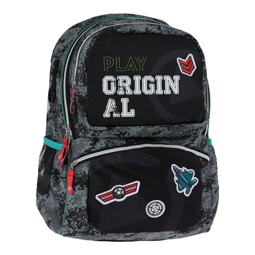 PLAY Next Military Ranac za dečake, Anatomski, Crni