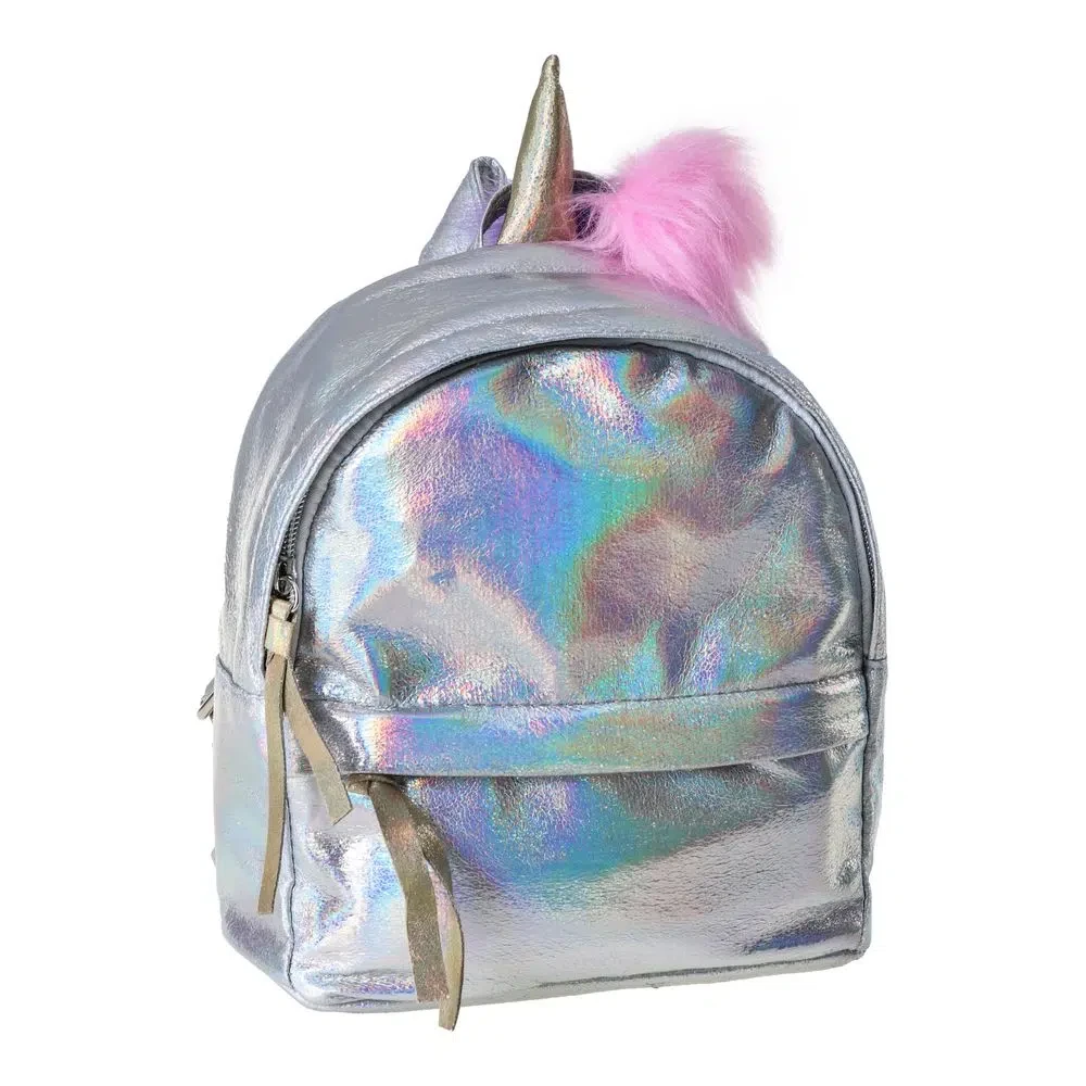 SAZIO Ranac za devojčice Lolly 100 Puffy srebrni