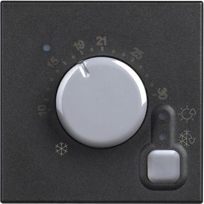 BTICINO Elektronski sobni termostat Classia NO/NC 2A, 2M crni