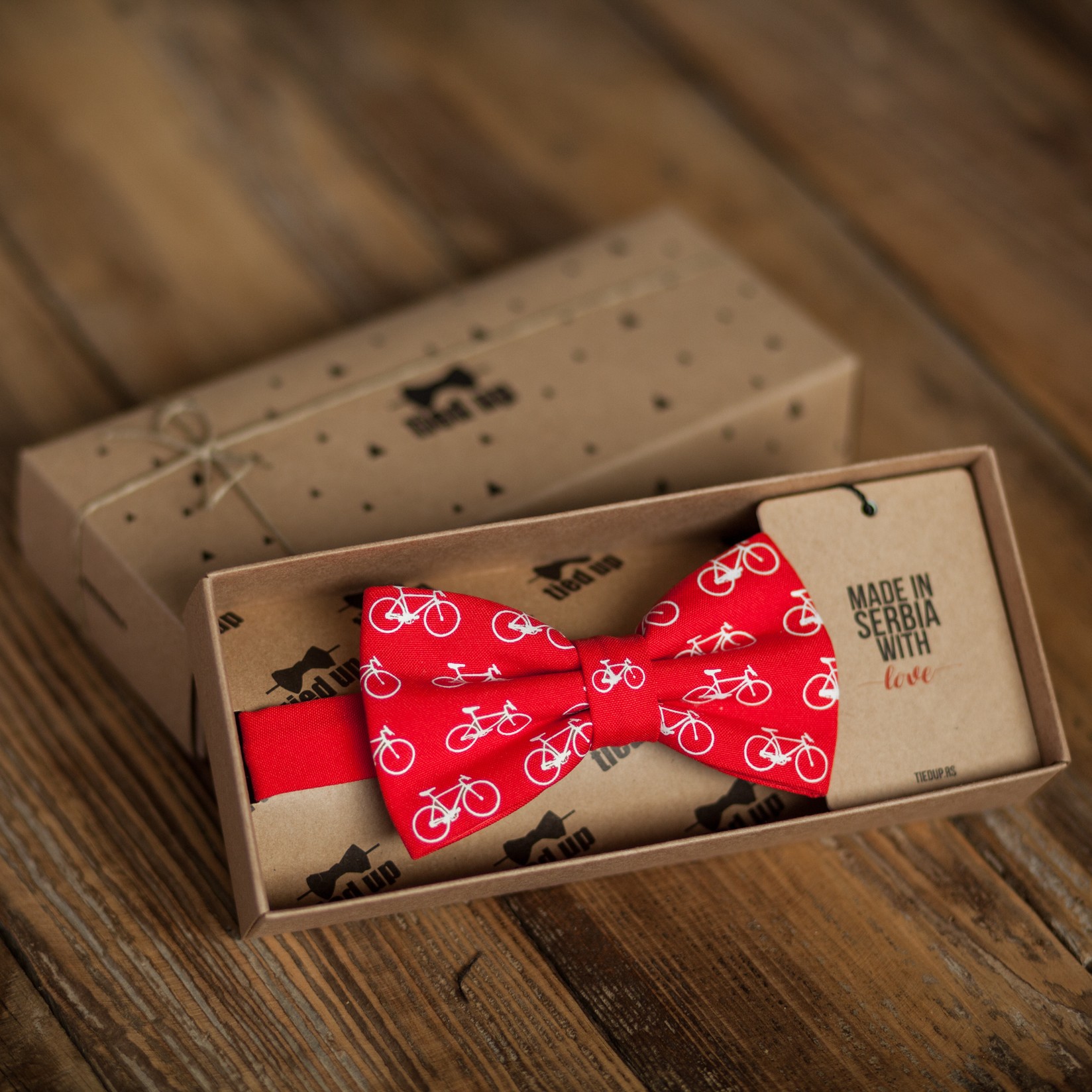 TIED UP Leptir mašna bicikle crvena