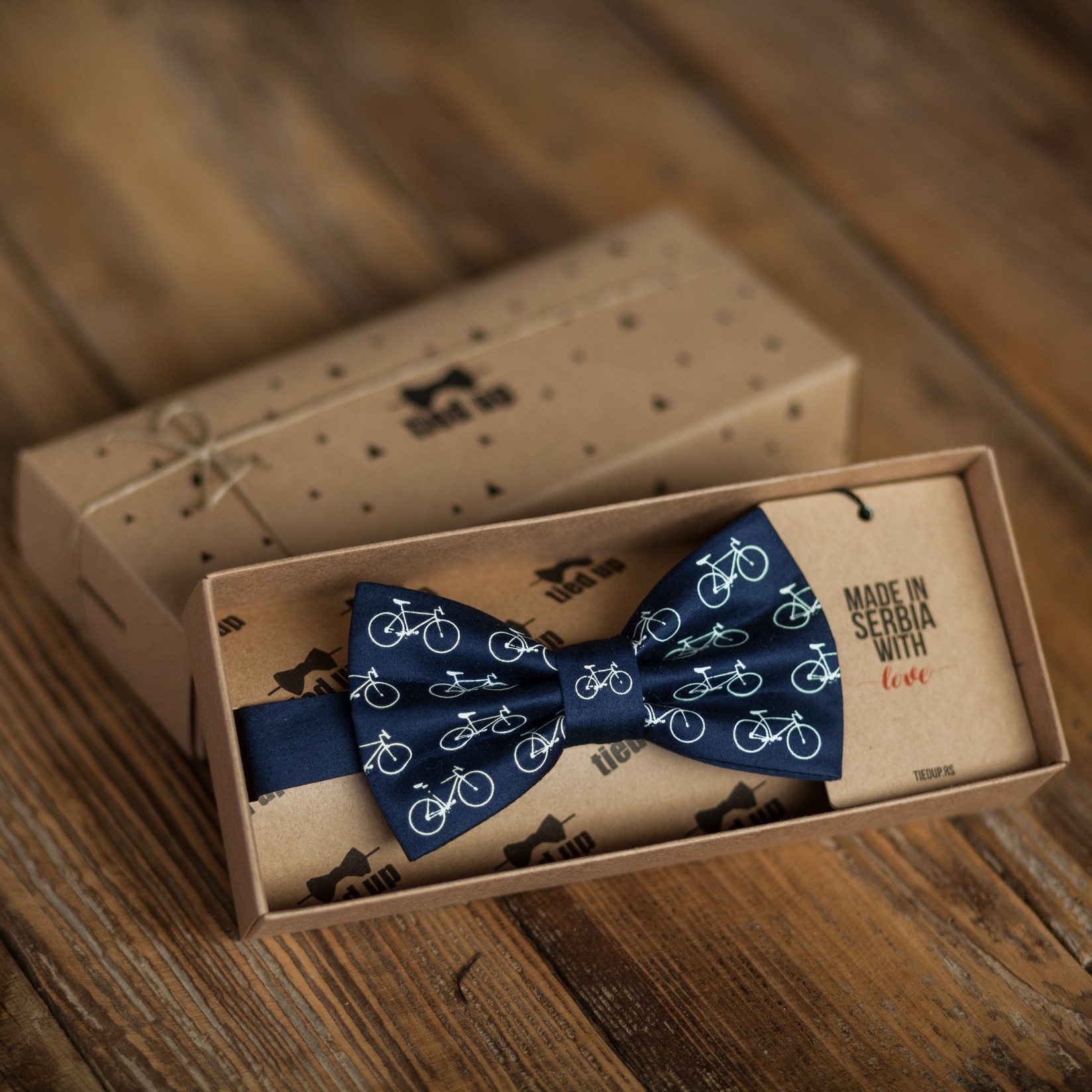 TIED UP Leptir mašna bicikle teget