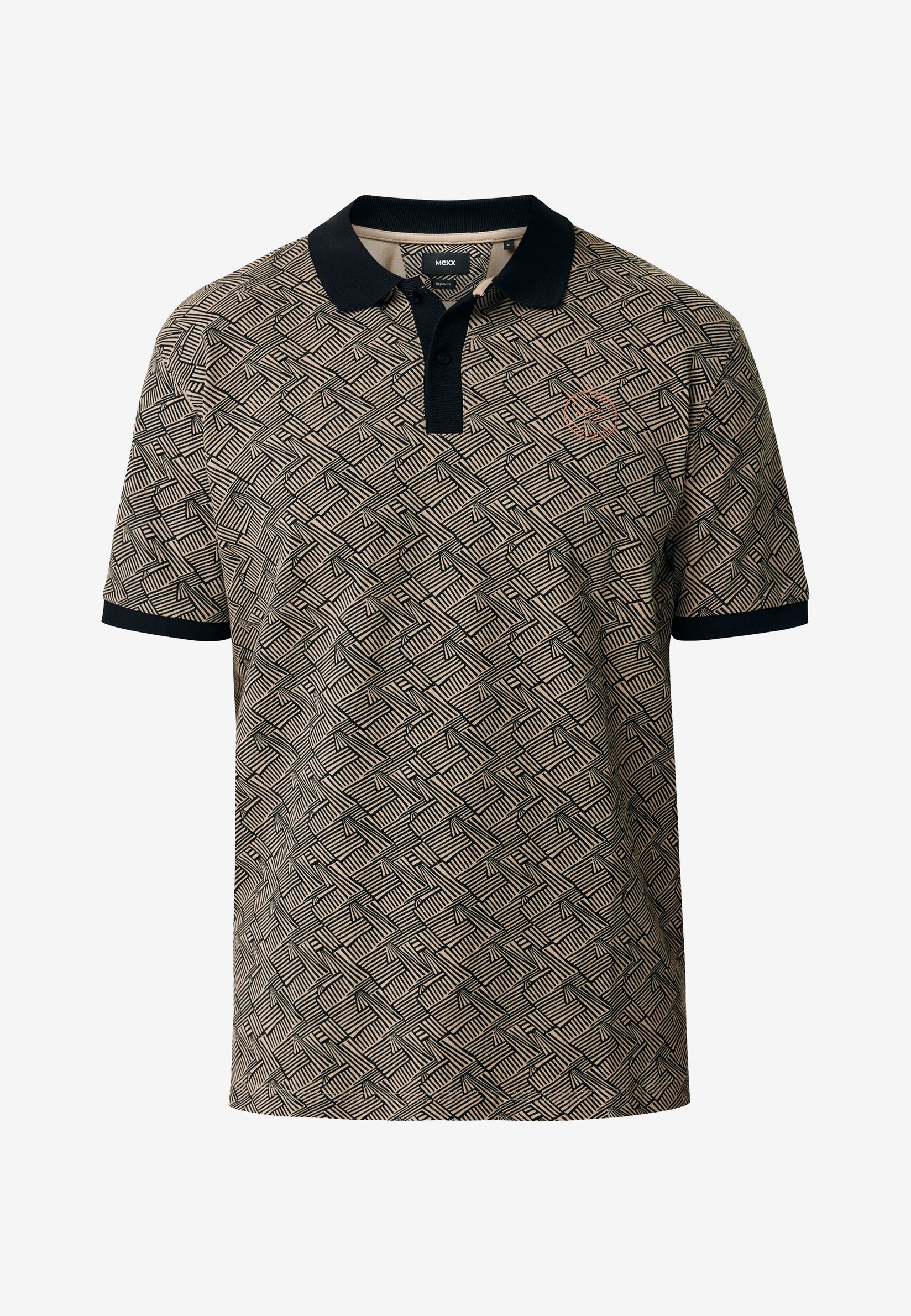 Mexx Muška polo majica kratkih rukava, Bež-crna