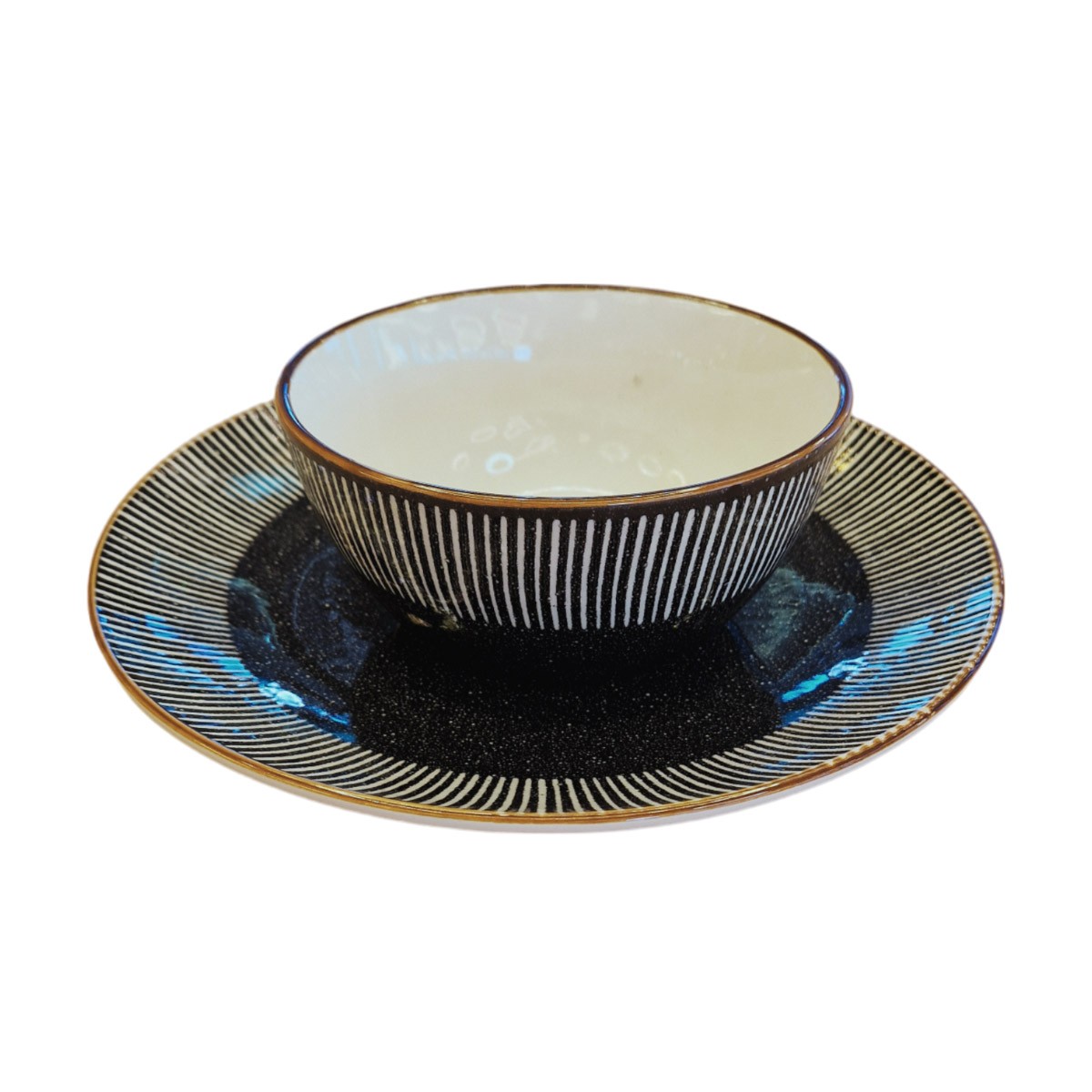 NOVO LUX MU323-057 Set posuđa, Tanjir i činija, Crni