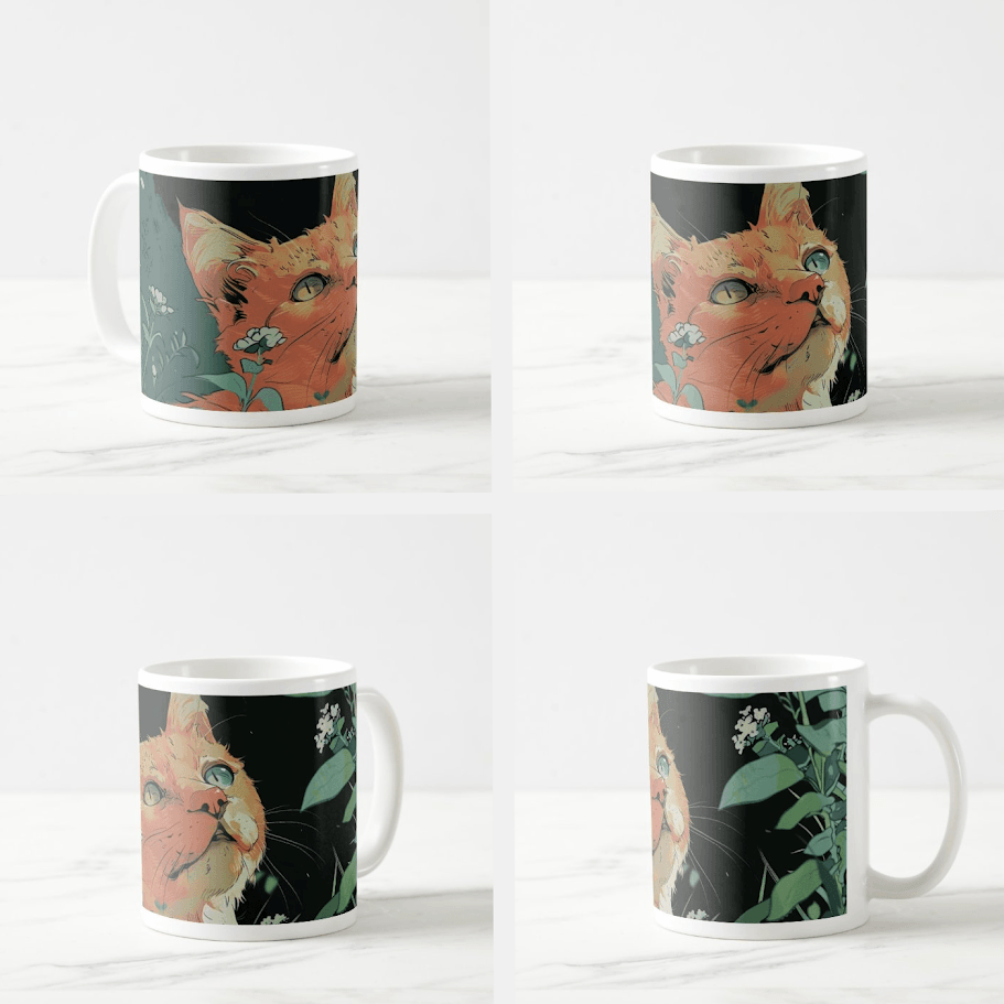 Šolja Mačak, 330 ml, Bela