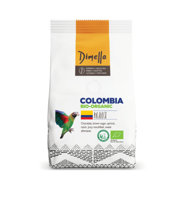 Dimello Colombia bio-organic Huila Espresso kafa u zrnu, Single origin, 250g