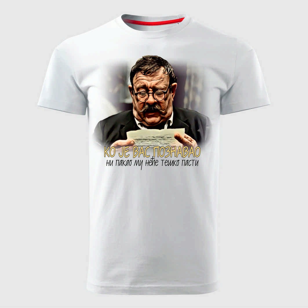 MAJICE BRE Muška majica KO JE VAS POZNAVAO bela