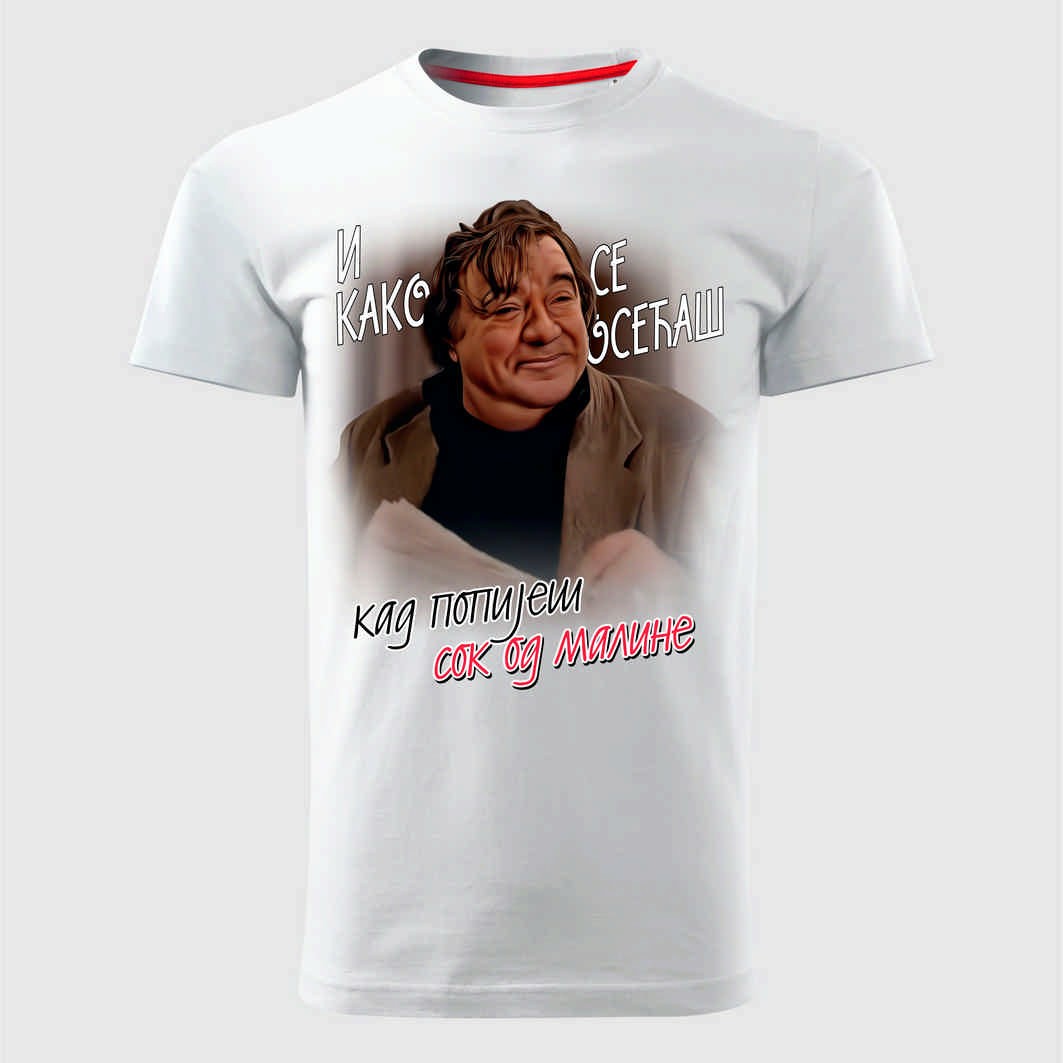 MAJICE BRE Muška majica SOK OD MALINE bela
