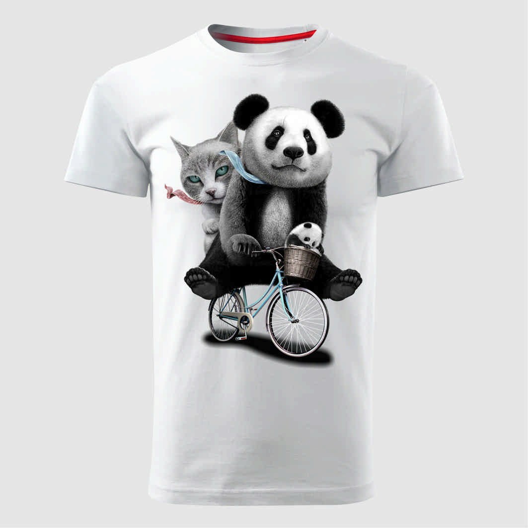 MAJICE BRE Muška majica PANDA 02 bela