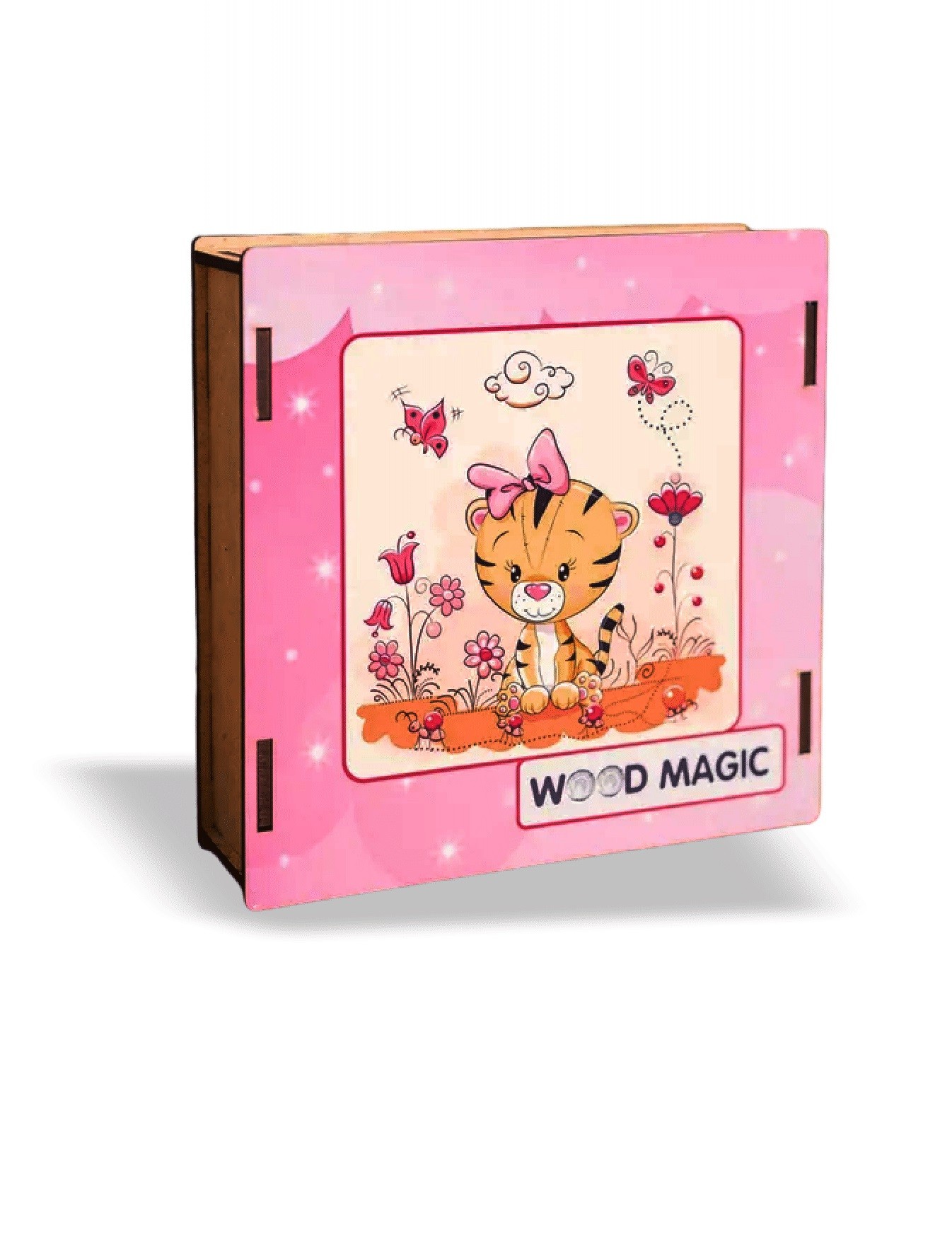 Wood Magic Drvena slagalica Tigar Beba, 32 dela, Šarena