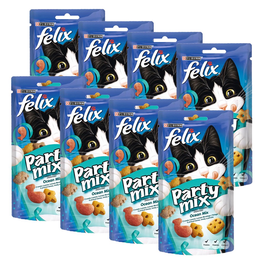 Felix Party Mix Poslastice za mačke, Ocean, 8x60g