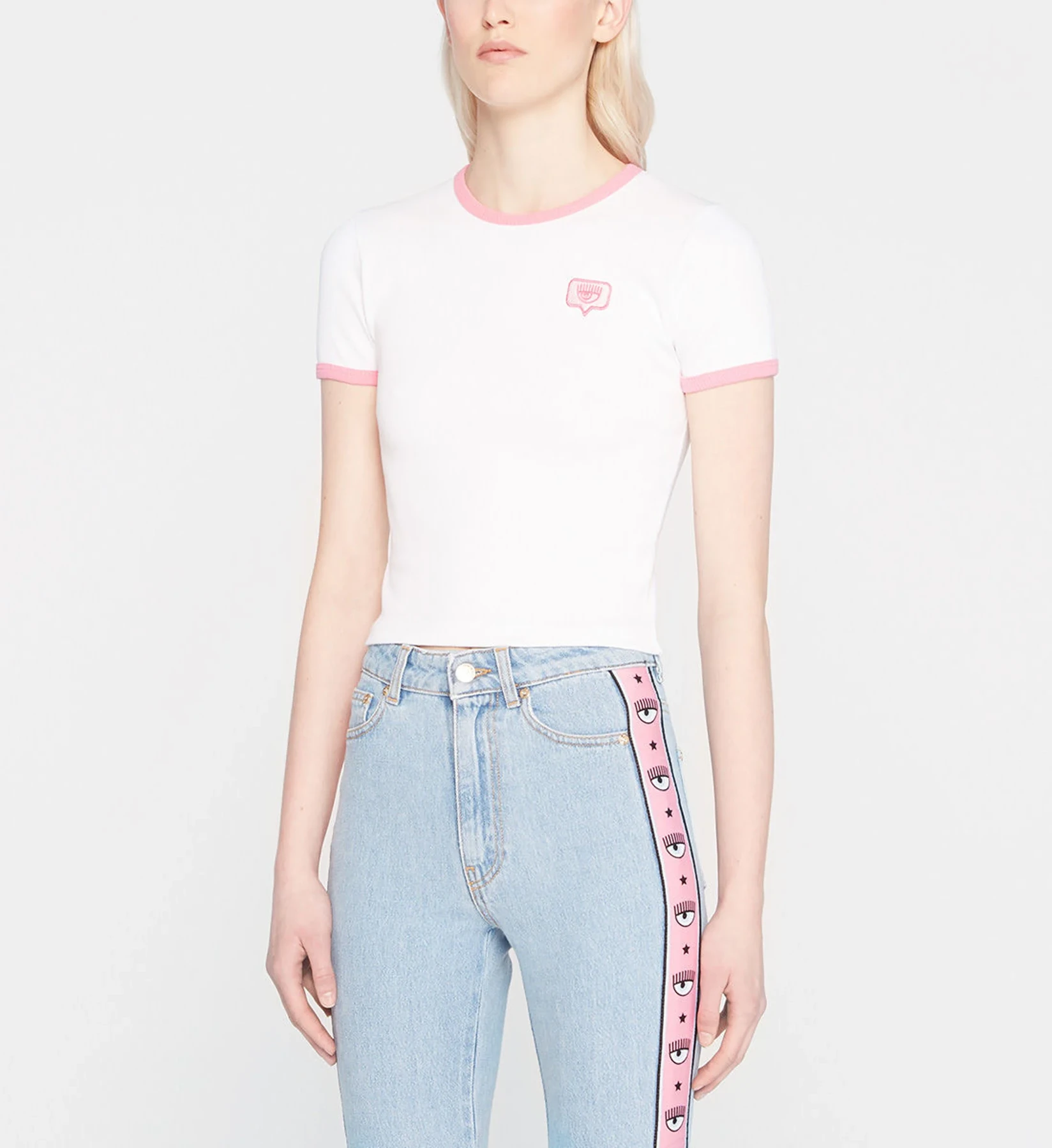 Chiara Ferragni Ženska majica 21PE-CFT122 WHITE, Bela