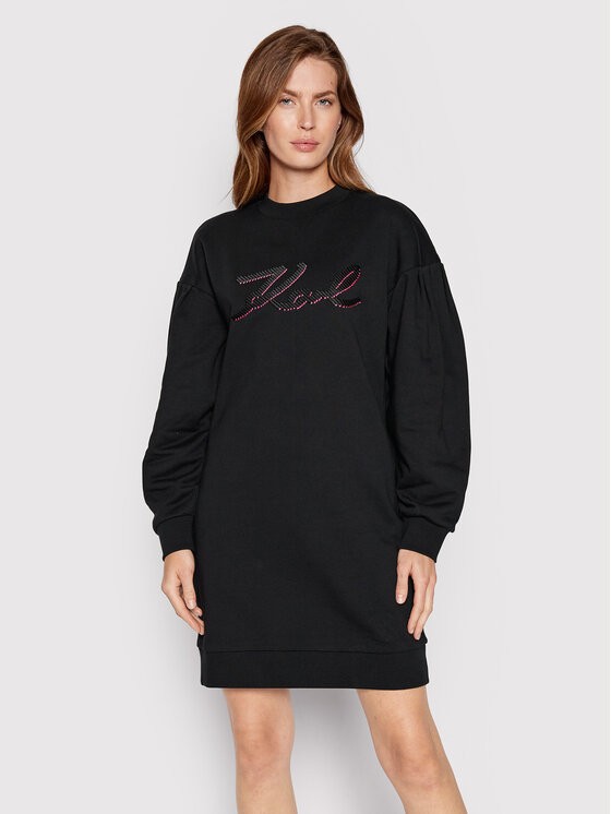 Karl Lagerfeld Ženska haljina 221W1355-999, Crna
