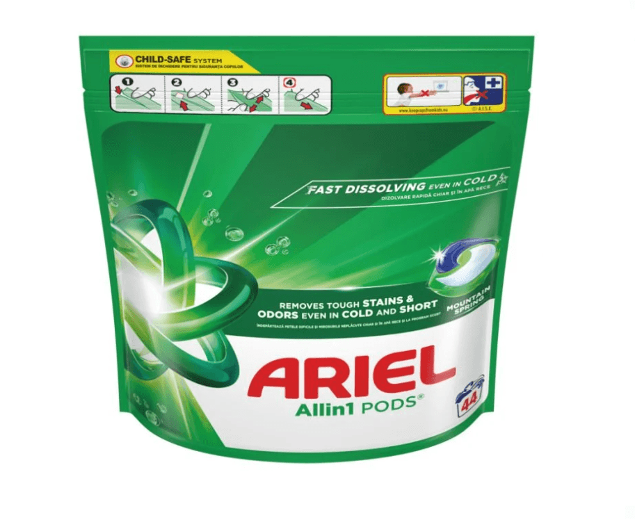 Ariel Kapsule za pranje veša Pods Mountain Spring, 44 komada