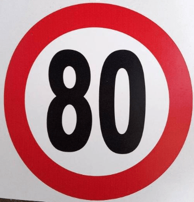 Merkur-SV PVC Nalepnica Ograničenje brzine 80