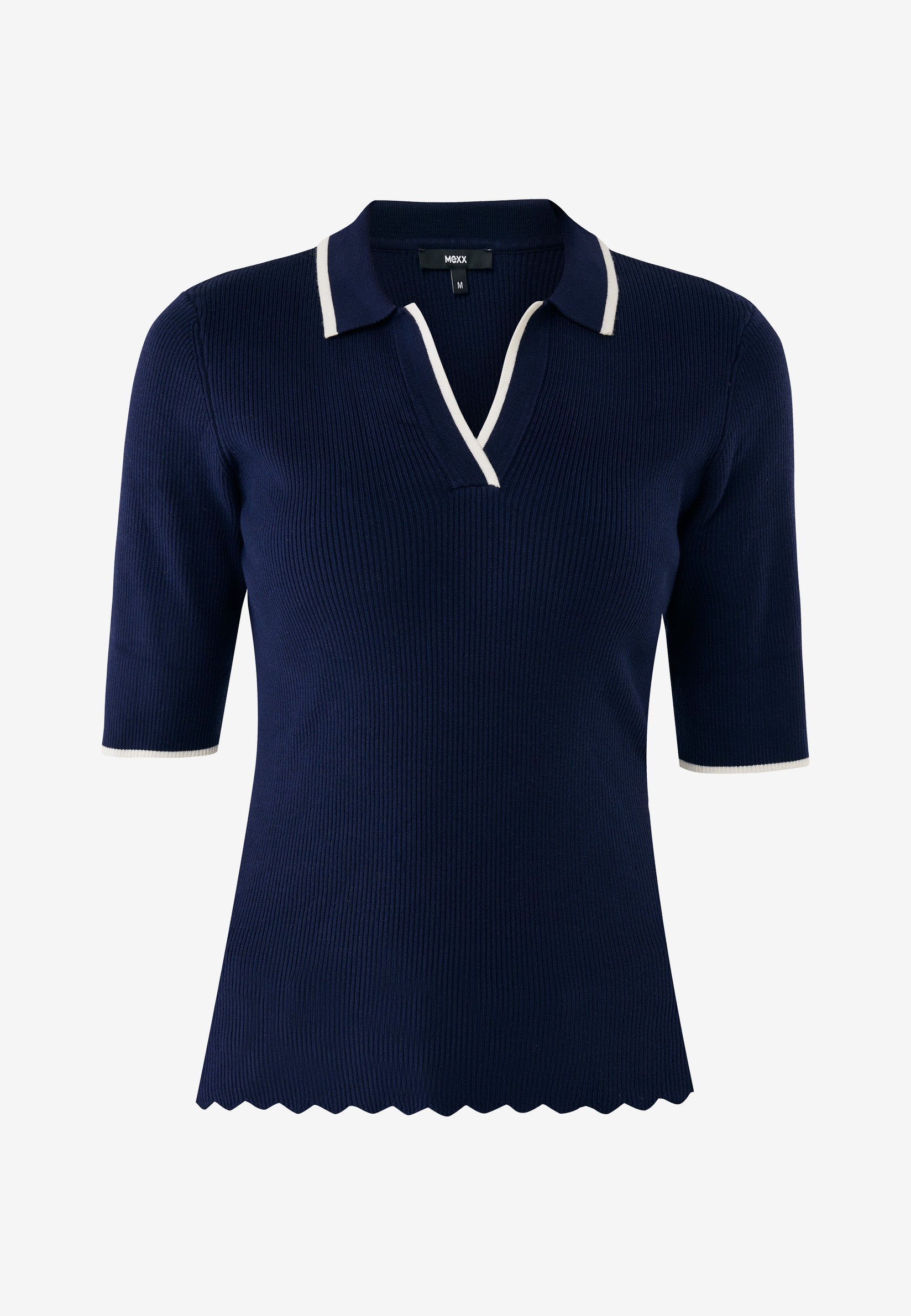 Mexx Ženski džemper MF006605553W, Polo kragna, Teget