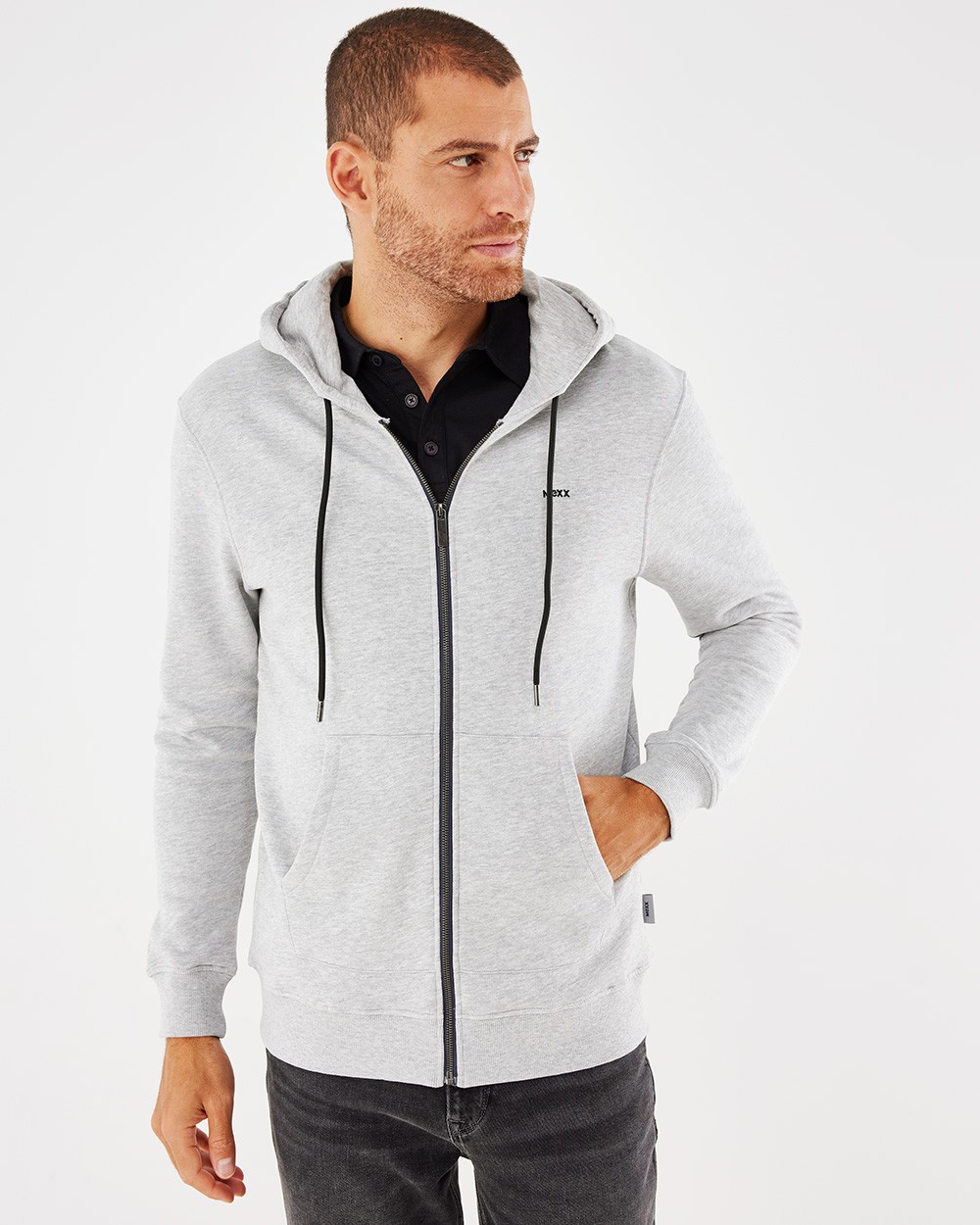 Mexx Muška dukserica ZN1802023-01M, Sa kapuljačom, Svetlosiva