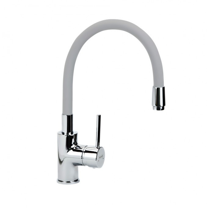 MINOTTI Baterija za sudoperu TUBO sa 3 cevi gibljiva lula siva