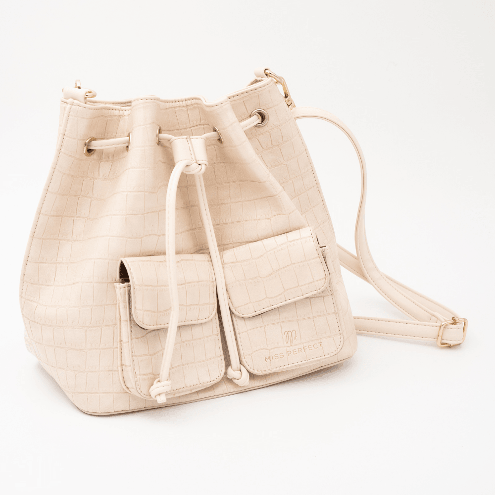 Miss Perfect Ženski ranac, Sa neseserom, Beli