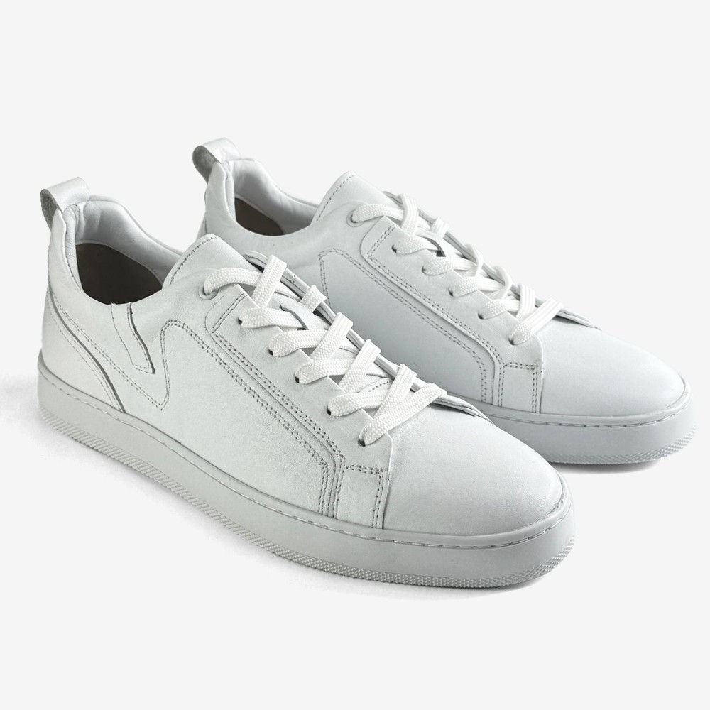 Mona Footwear Muške kožne patike, Bele