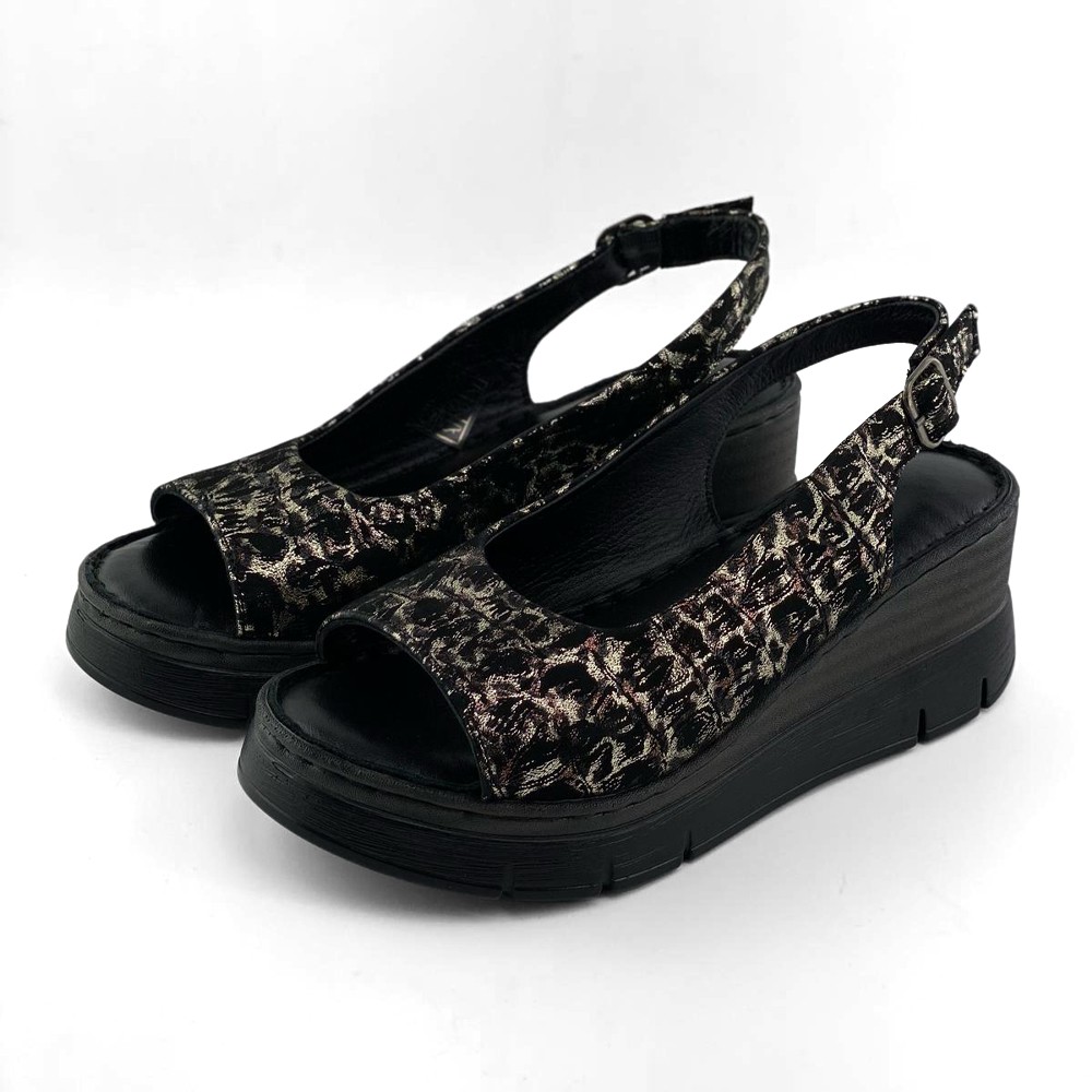 Mona Shoes Ženske sandale, Soft uložak, Kožne, Crne