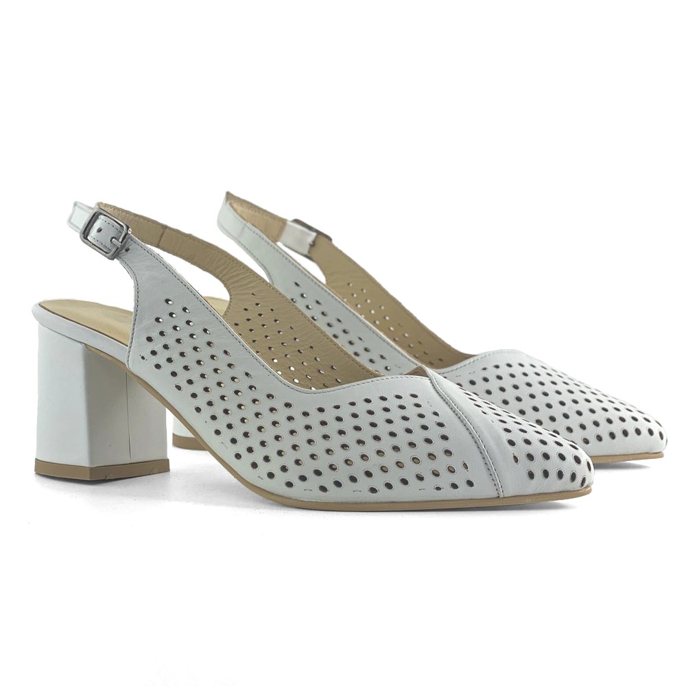 Mona Shoes Ženske cipele, Kožne, Bele