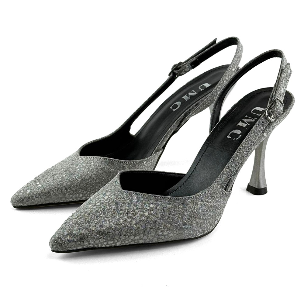 Mona shoes Ženske sandale na štiklu, Srebrne