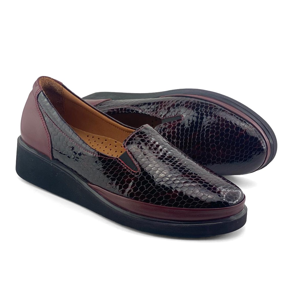 Mona Shoes Ženske cipele, Kožne, Bordo