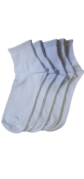 ND Igma Muške polu duboke sportske čarape, 5 komada, Bele