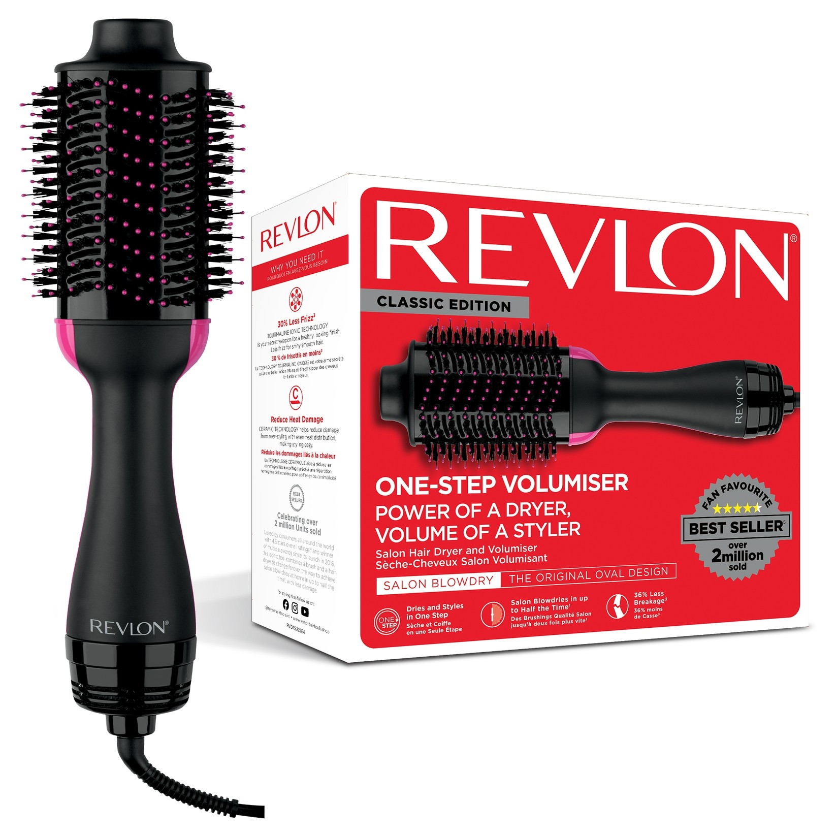 Revlon Stajler za kosu One Step Classic RVDR5222E4, Crni