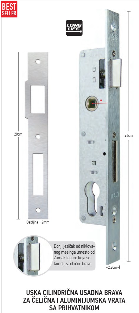 HUGO LOCKS CIlindarna brava 30mm