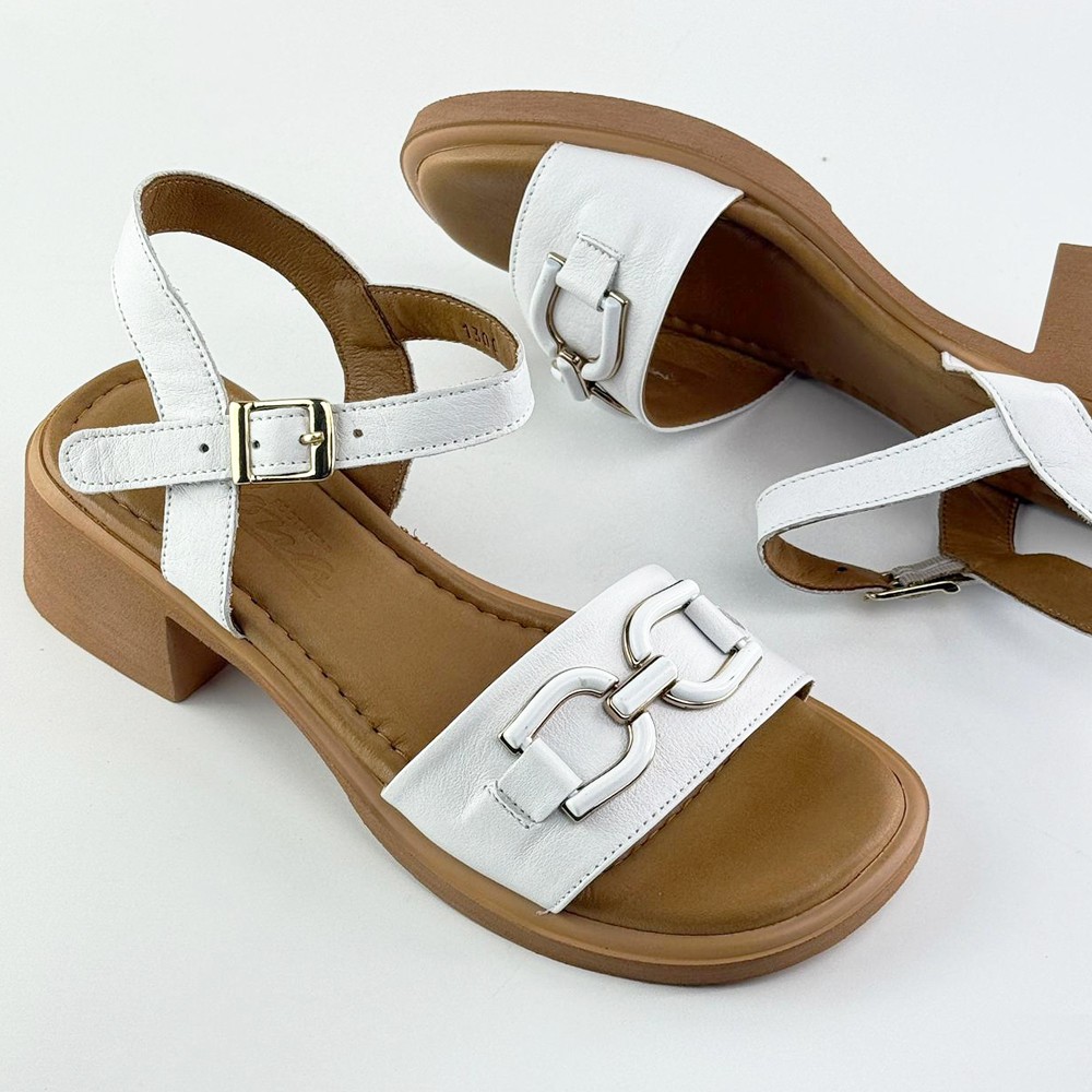 Mona Shoes Ženske sandale, Kožne, Bele