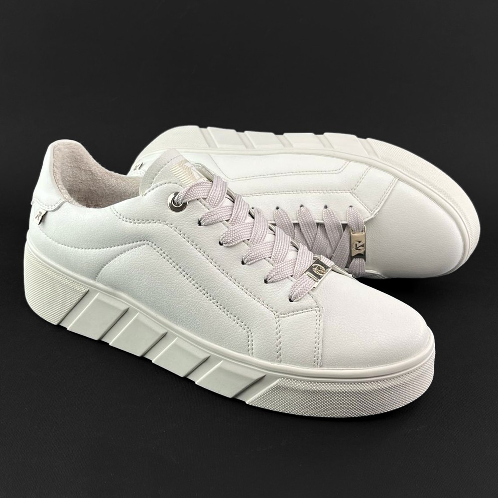 Rieker Ženske kožne patike, Bele