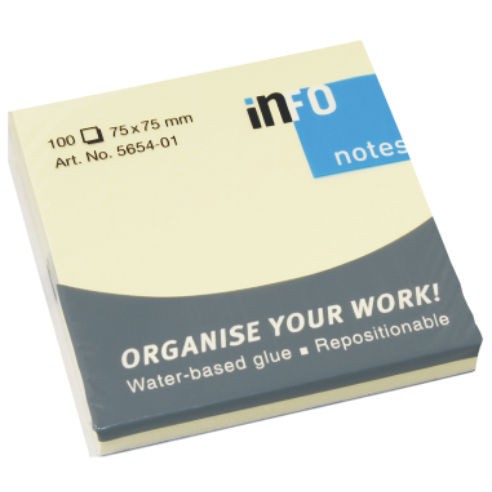 GLOBALNE BELEŠKE Blok za beleške 75*75 100 Lista