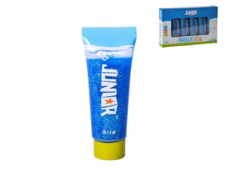 Boјa ЈUNIOR, Tempera Glitter, 22ml, Brillio glitter, 132754, Plava
