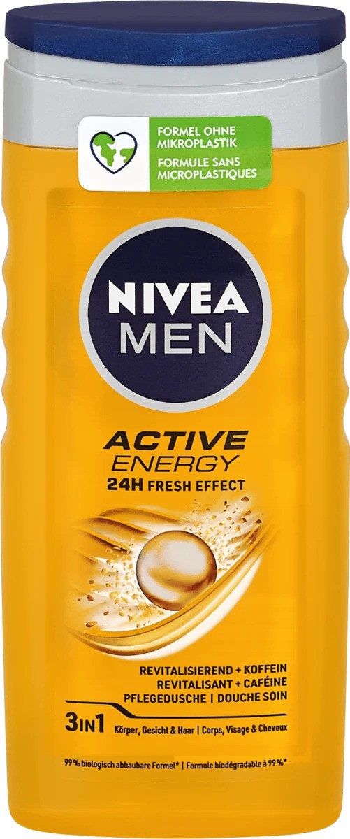 NIVEA MEN Active Energy Gel za tuširanje, 250ml