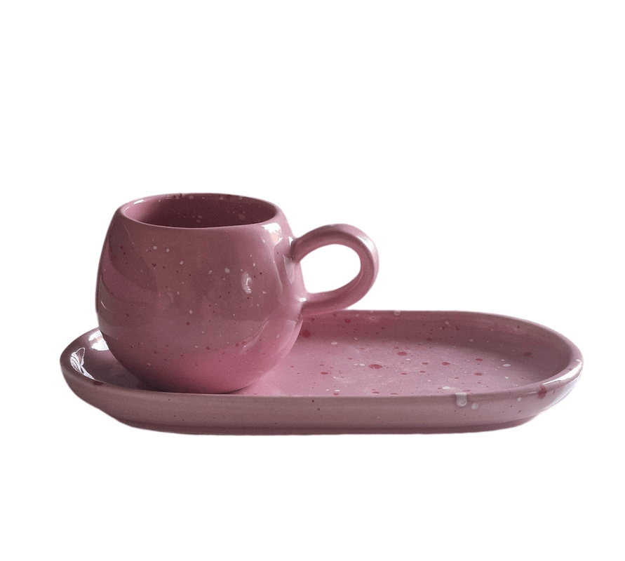 EGG BACK HOME Šolja za kafu sa tacnom My Valentine 90ml