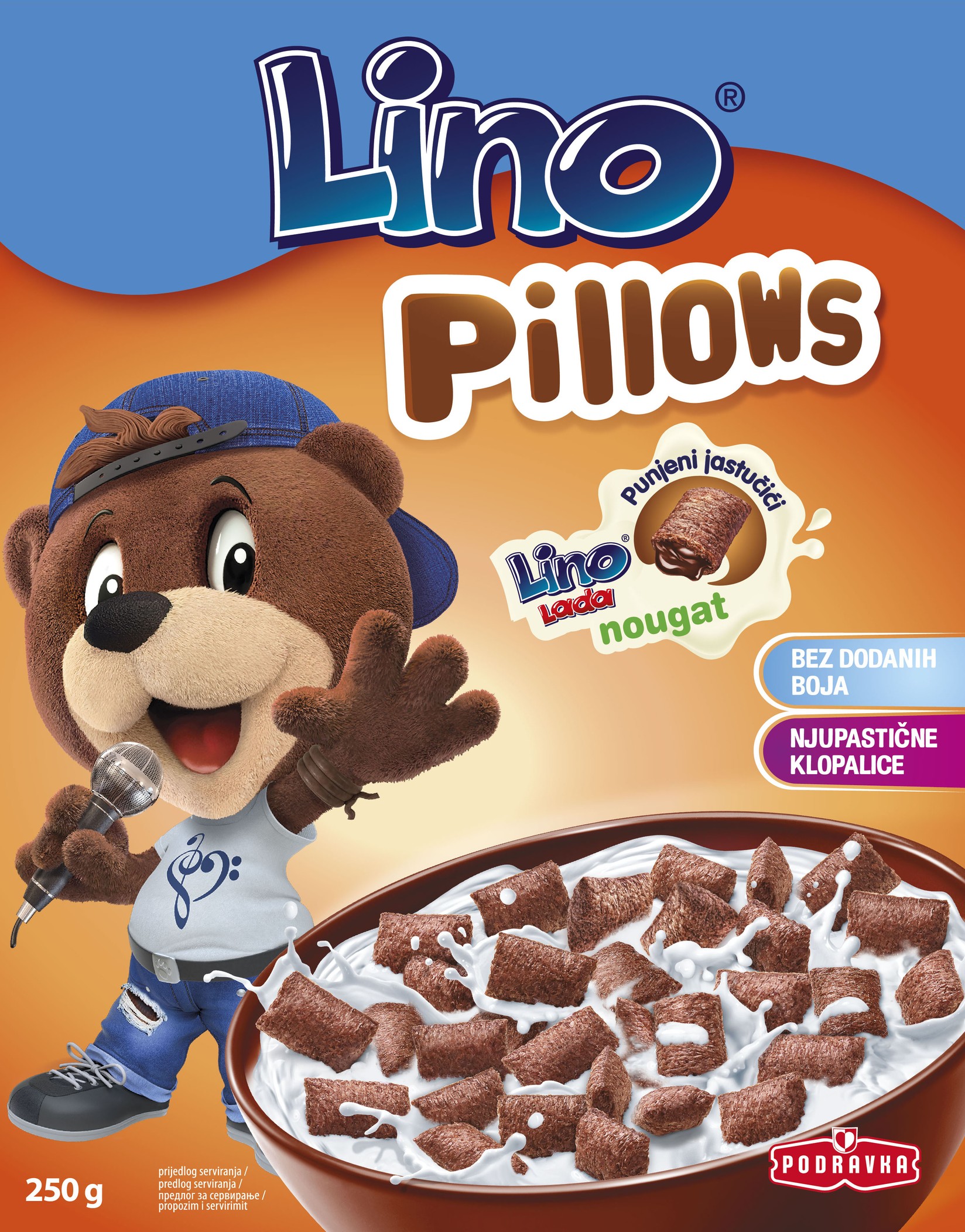 LINO јastuk 250 g sa tamnim punjenjem