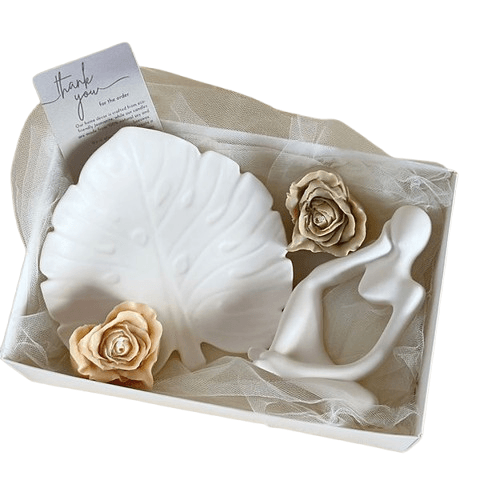 Marfeja Gift Shop Poklon Set Monstera i Ruže, Beli