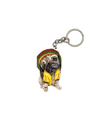 Jarilo Drveni privezak za ključeve Mops