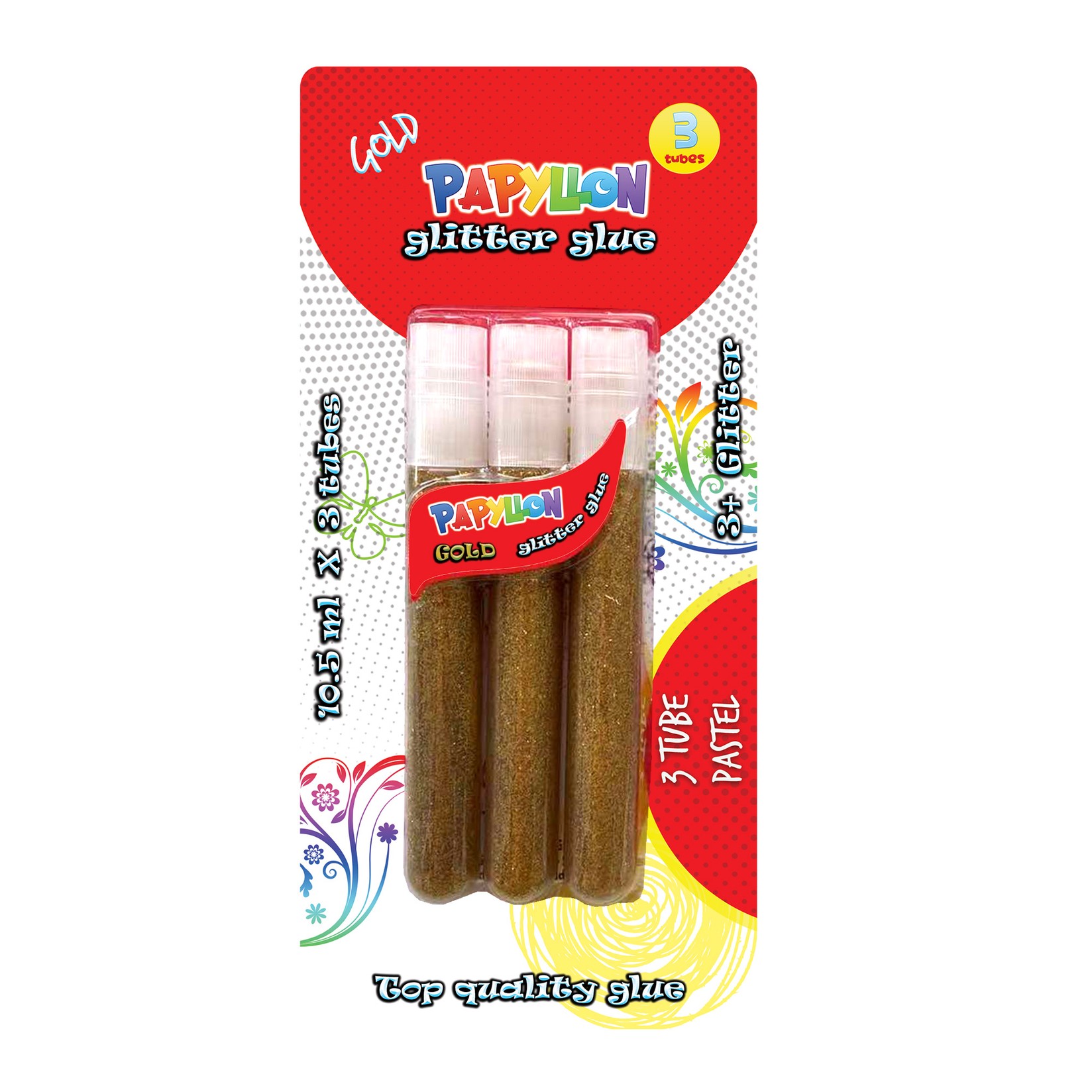 Glitter u tubi GLST-002 3x10,5ml zlatni