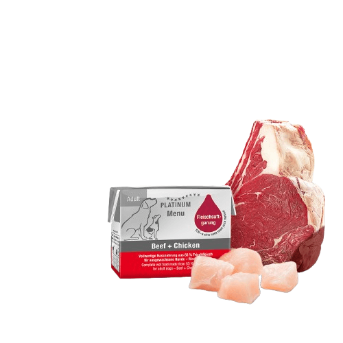 PLATINUM Hrana za pse Menu Beef+Chicken, 90g
