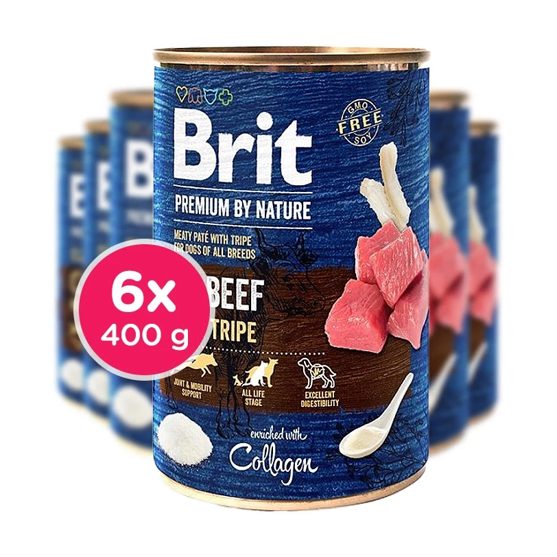 BRIT PND Set mesnih pašteta sa škembićima za pse, 400g, 6 komada