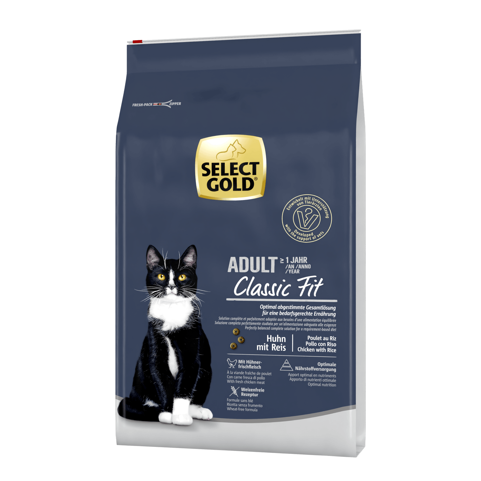 Select Gold Cat Adult Classic Fit Suva hrana za mačke, Živina sa pirinčem, 7 kg