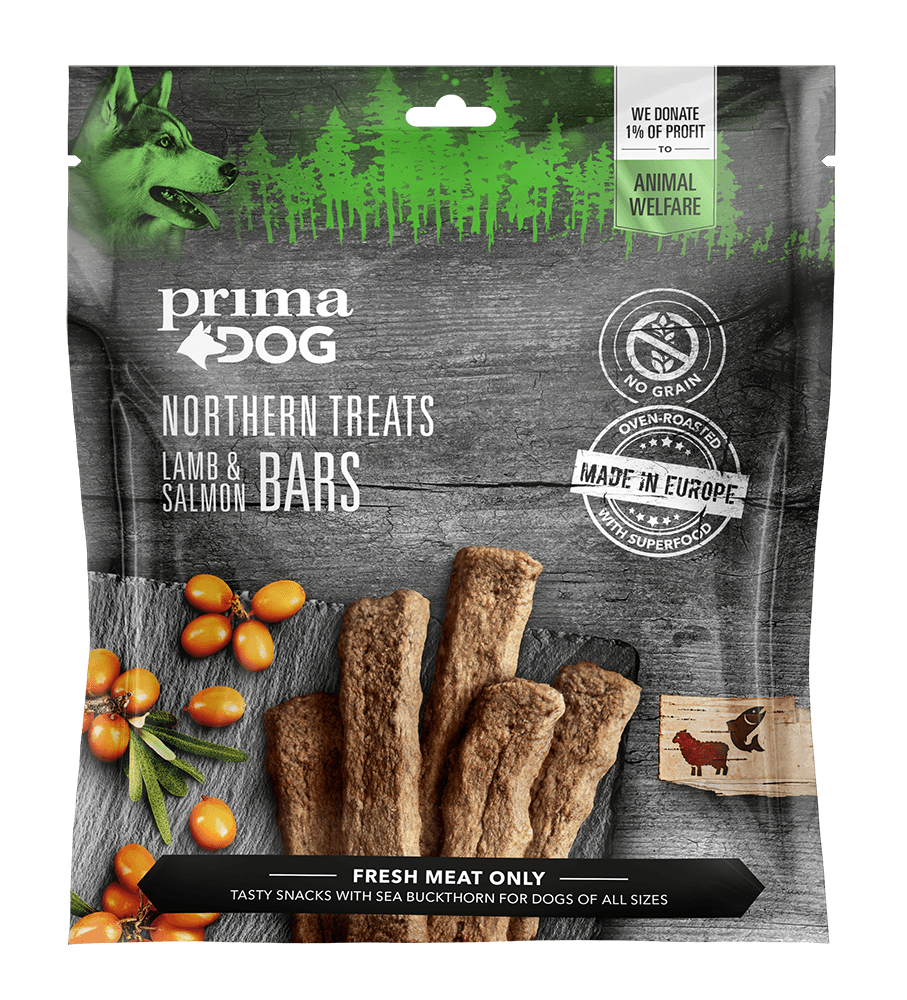 PRIMA DOG Poslastica za pse - Štapići Jagnjetina/Losos NORTHERN TREATS 80g