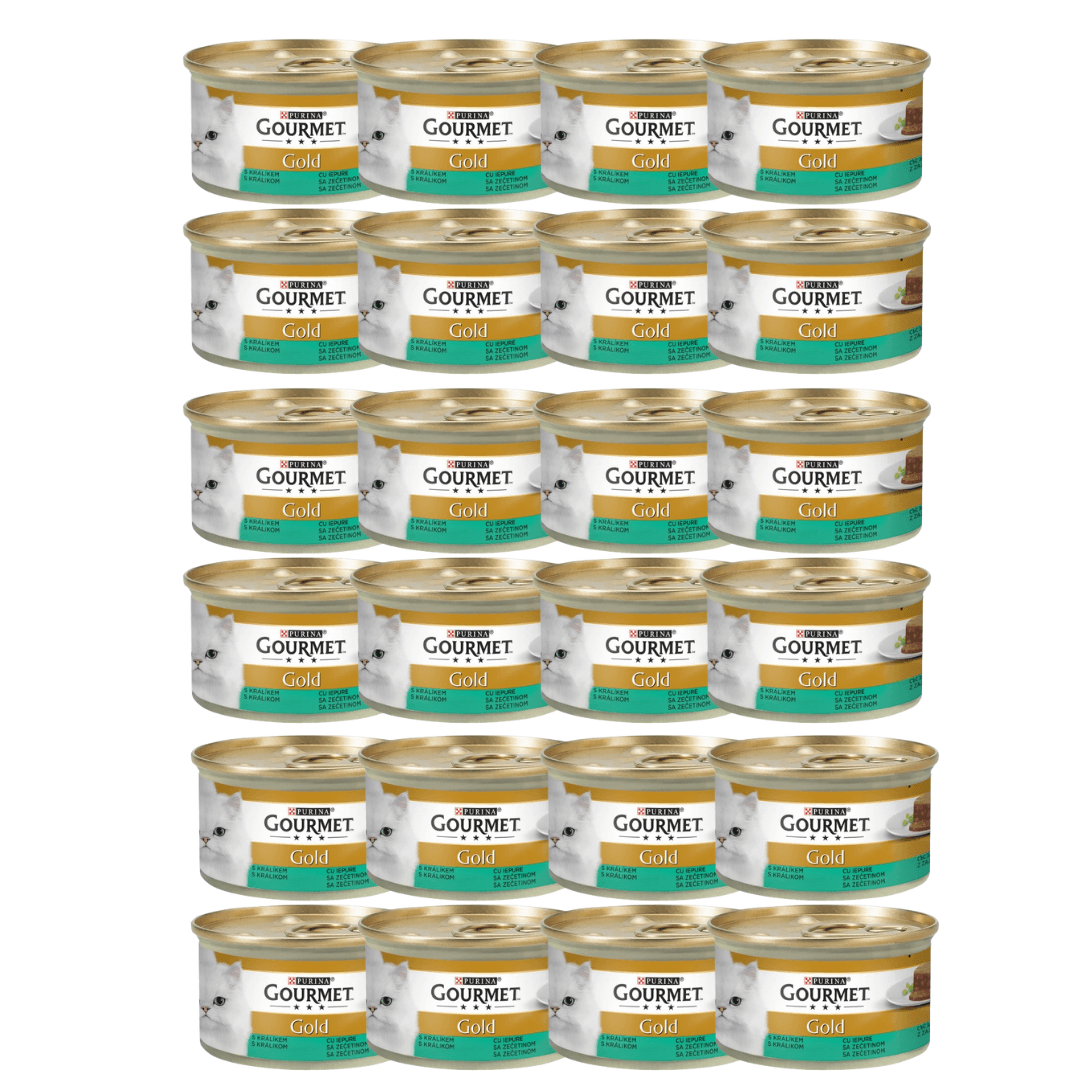 PURINA Gourmet Gold Pašteta za mačke Zečetina, 85g, 24 komada