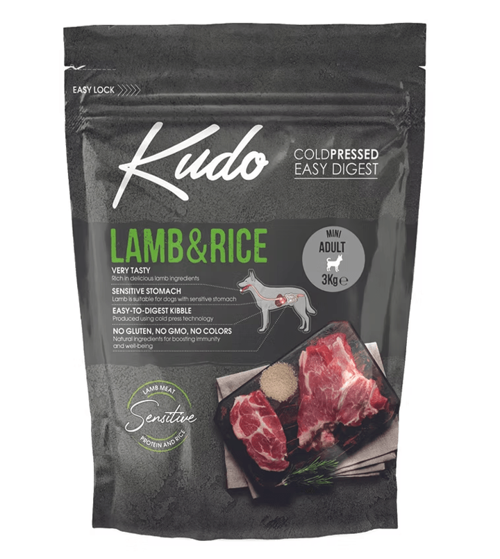 Kudo Suva hrana za odrasle pse mini rase, Jagnjetina i pirinač, 3kg