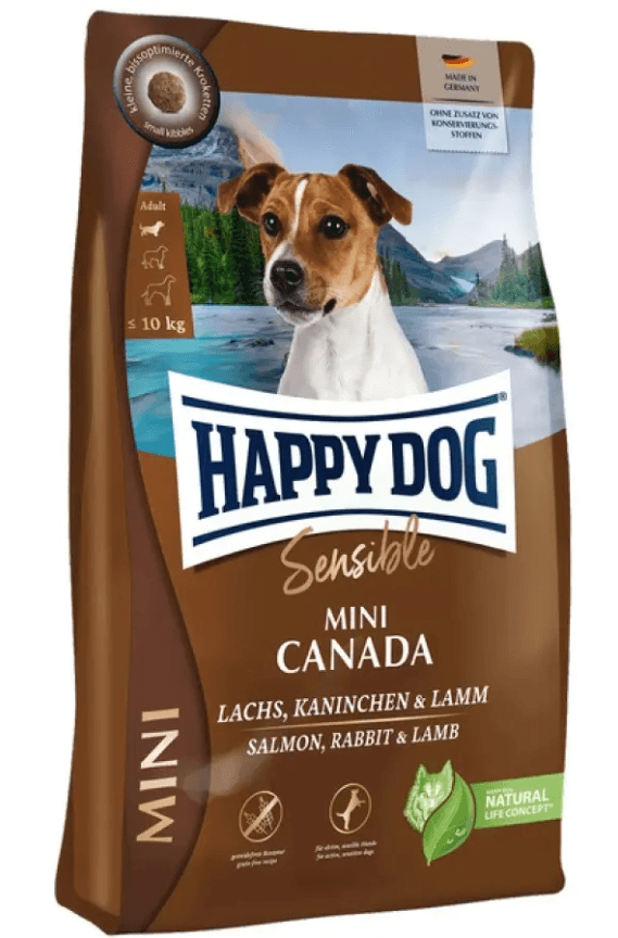 HAPPY DOG Sensible Mini Canada Salmon, Rabbit & Lamb Hrana za male pse, 800g