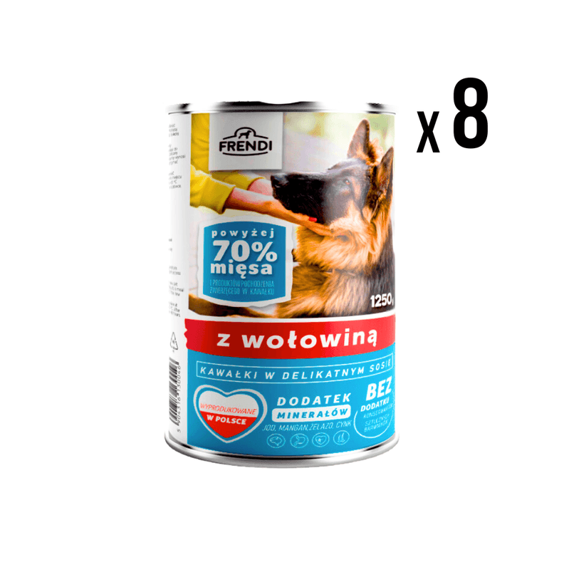 Frendi Vlažna hrana za pse, Govedina, 1.250g, 8 komada