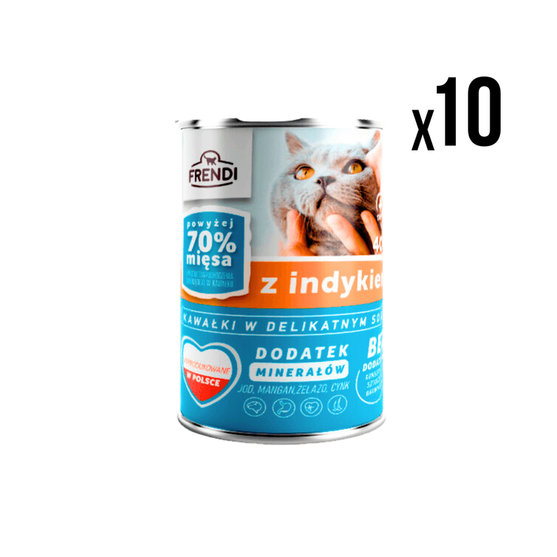 Frendi Vlažna hrana za mačke, Ćuretina, 400g, 10 komada