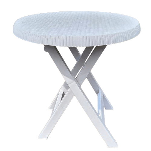 Plastični sto Teo, fi 70 cm, Beli